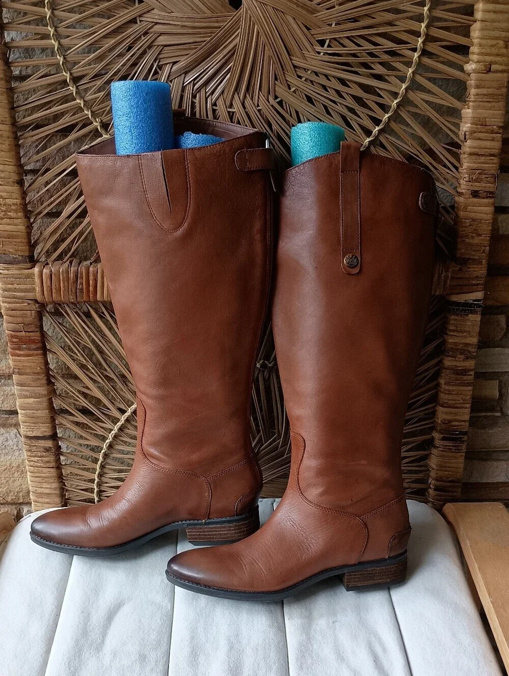 Sam Edelman Anthropologie Brown Leather Penny Riding Boots_8.5